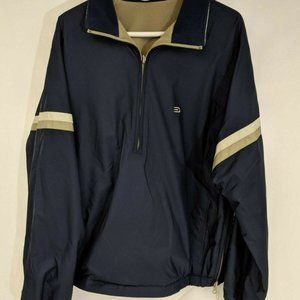 Dockers Golf Mens Pullover Jacket Large Blue Beige